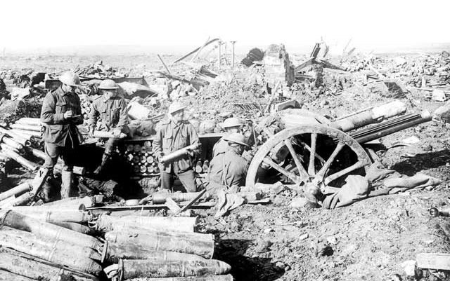 Australian 18 Pounders at Ypres 1917